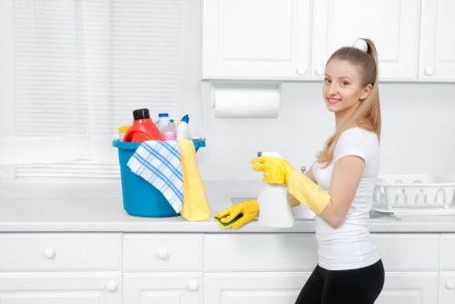 Upholstery cleaning service for a family room in W10