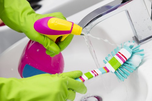 Cleaning shared corridors and handrails in a W10 property